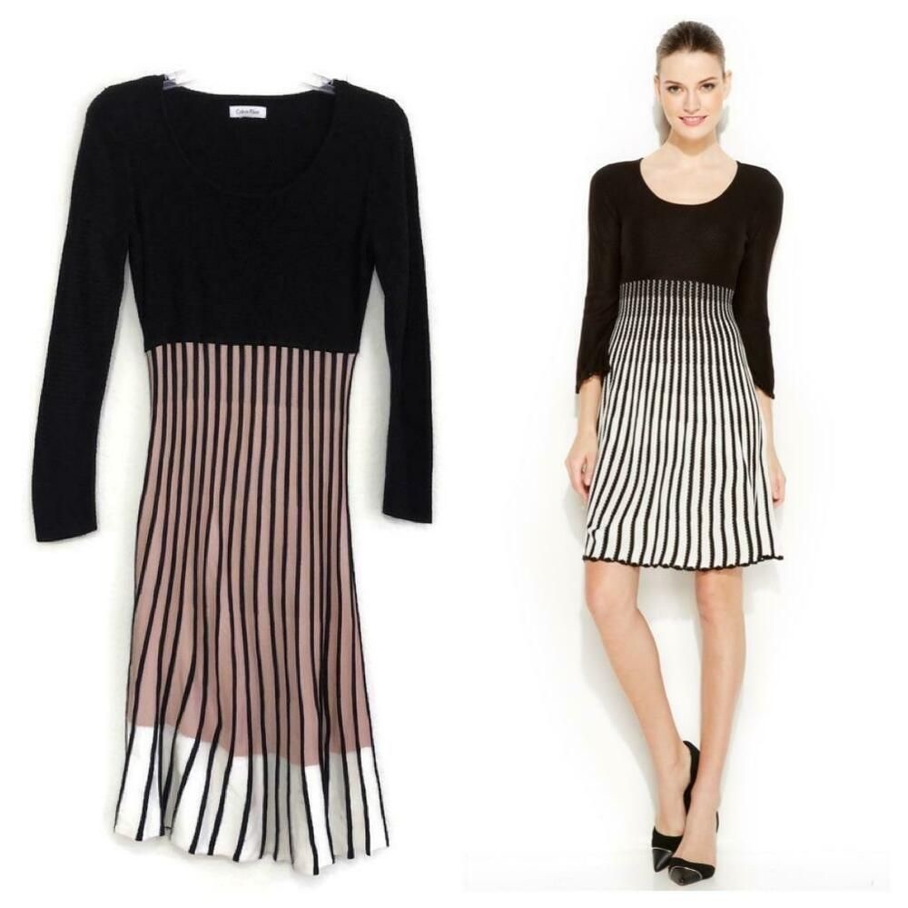 Calvin Klein striped ombré sweater dress
